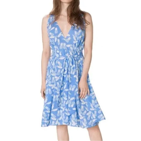 & Other Stories Dresses & Skirts - & Other Stories Cotton Pineapple Print Deep V Sleeveless, Waist Tie Summer Dress
